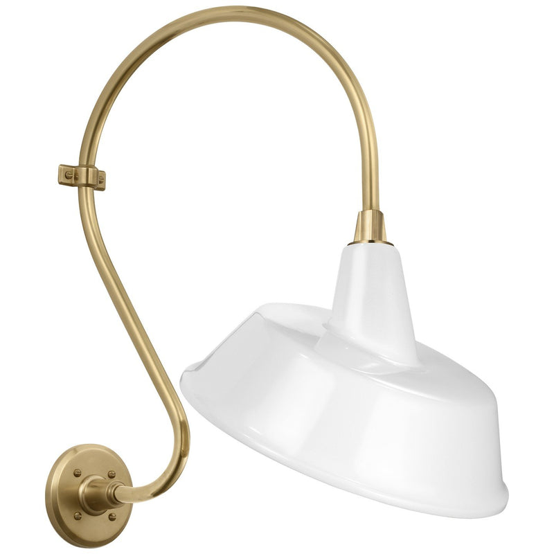 Academy Larrabee 15" Barn Light Outdoor Wall Lantern in Hand-Rubbed Antique Brass
