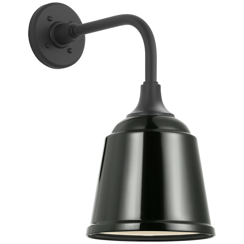 Academy Rex 11" Barn Light Outdoor Wall Lantern in Matte Black