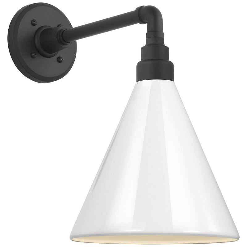 Academy Mack 11" Barn Light Outdoor Wall Lantern in Matte Black