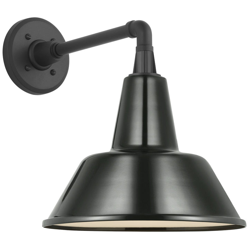 Academy Mack 11" Barn Light Outdoor Wall Lantern in Matte Black