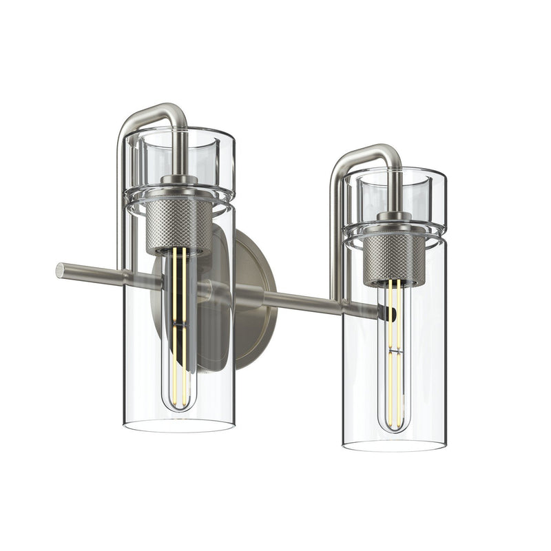 Niccol 2-Light Bath Vanity Light in Brushed Nickel