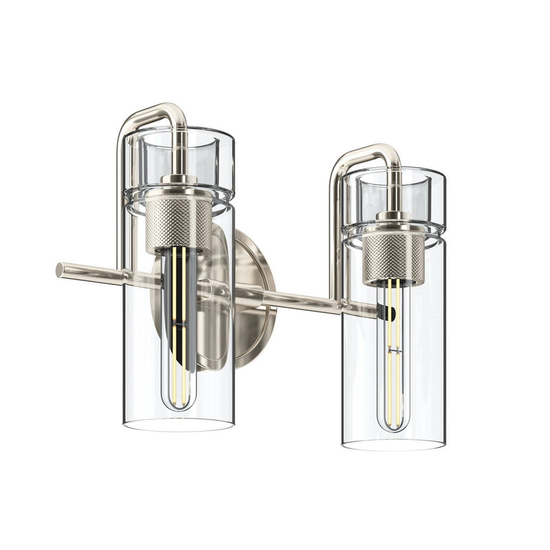 Niccol 2-Light Bath Vanity Light in Polished Nickel