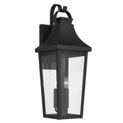 Cleary 3-Light Outdoor Wall Lantern in Textured Black