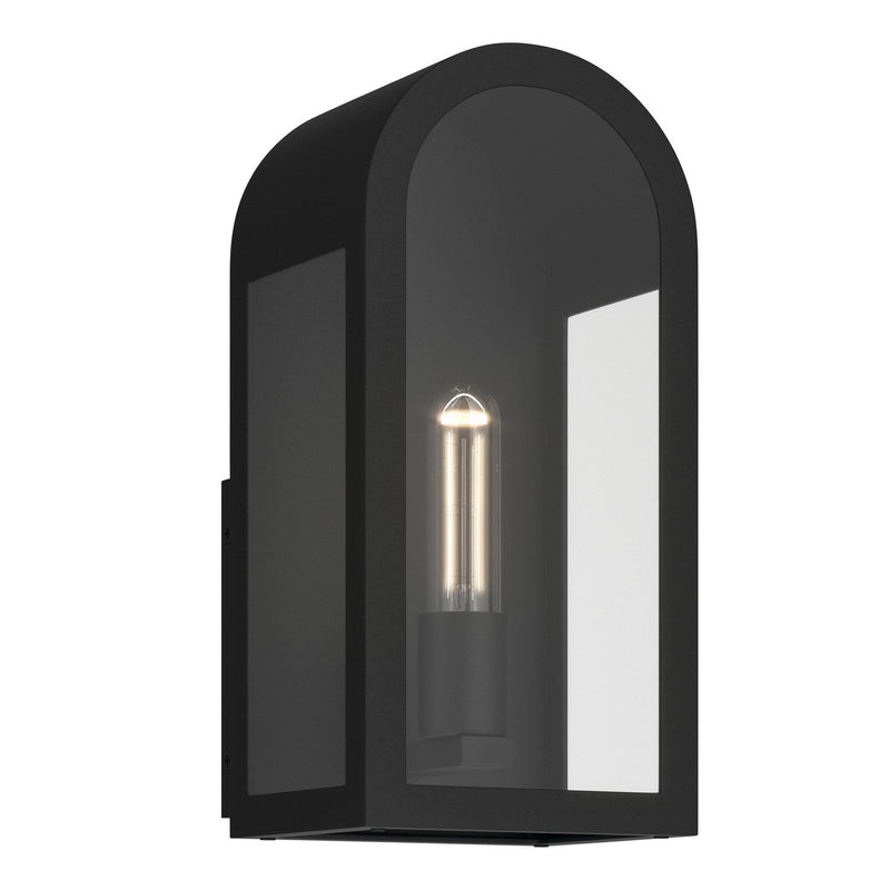 Marea Small Outdoor Wall Sconce in Textured Black