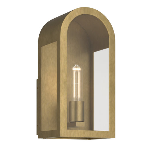 Marea Small Outdoor Wall Sconce in Natural Brass