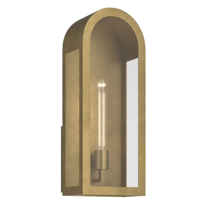 Marea Large Outdoor Wall Sconce in Natural Brass