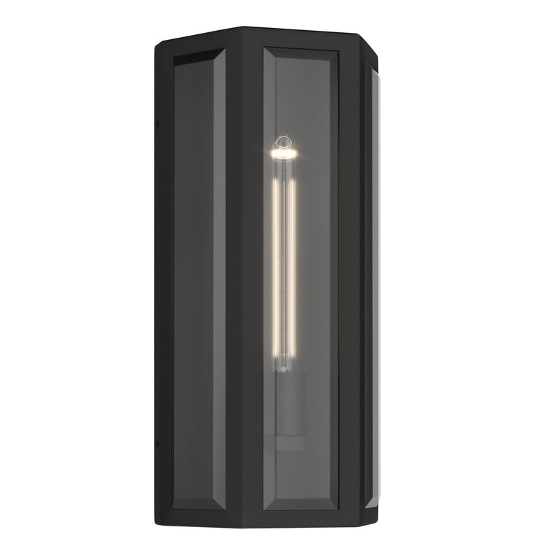 Berens Small Outdoor Wall Lantern in Textured Black
