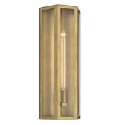 Berens Medium Outdoor Wall Lantern in Natural Brass