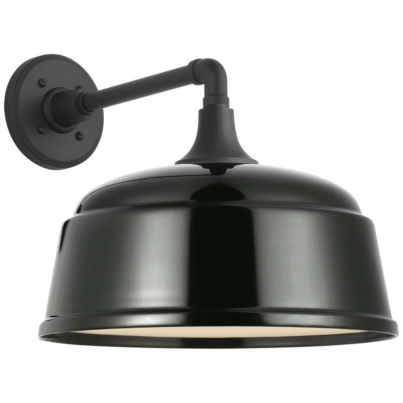 Academy Mack 11" Barn Light Outdoor Wall Lantern in Matte Black
