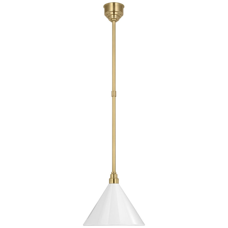 Academy Conical Savannah 12.5" Outdoor Pendant in Hand-Rubbed Antique Brass