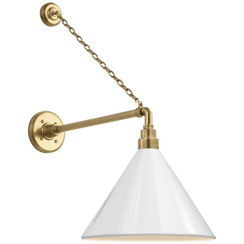 Academy Anchored Mack 17.5" Barn Light Outdoor Wall Lantern in Hand-Rubbed Antique Brass