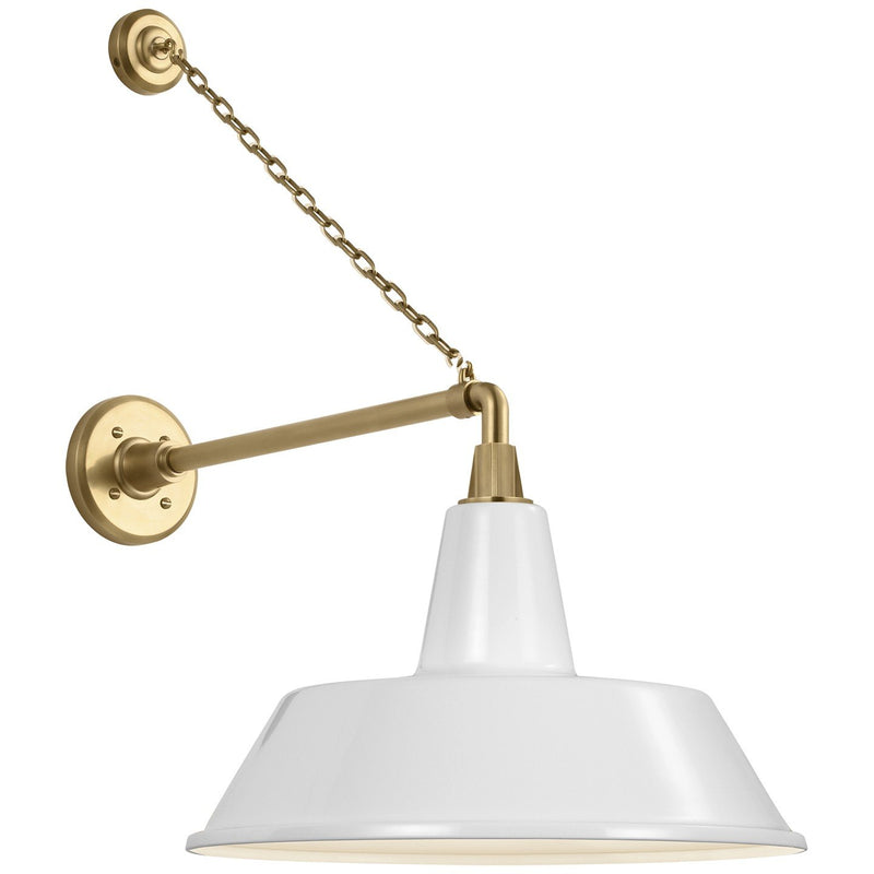 Academy Anchored Mack 17.5" Barn Light Outdoor Wall Lantern in Hand-Rubbed Antique Brass