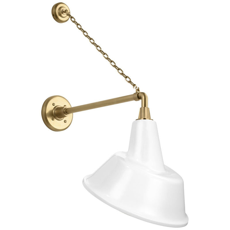 Academy Anchored Mack 17.5" Barn Light Outdoor Wall Lantern in Hand-Rubbed Antique Brass