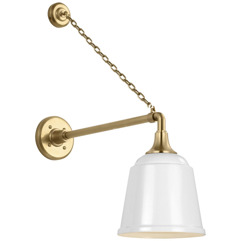 Academy Anchored Mack 17.5" Barn Light Outdoor Wall Lantern in Hand-Rubbed Antique Brass