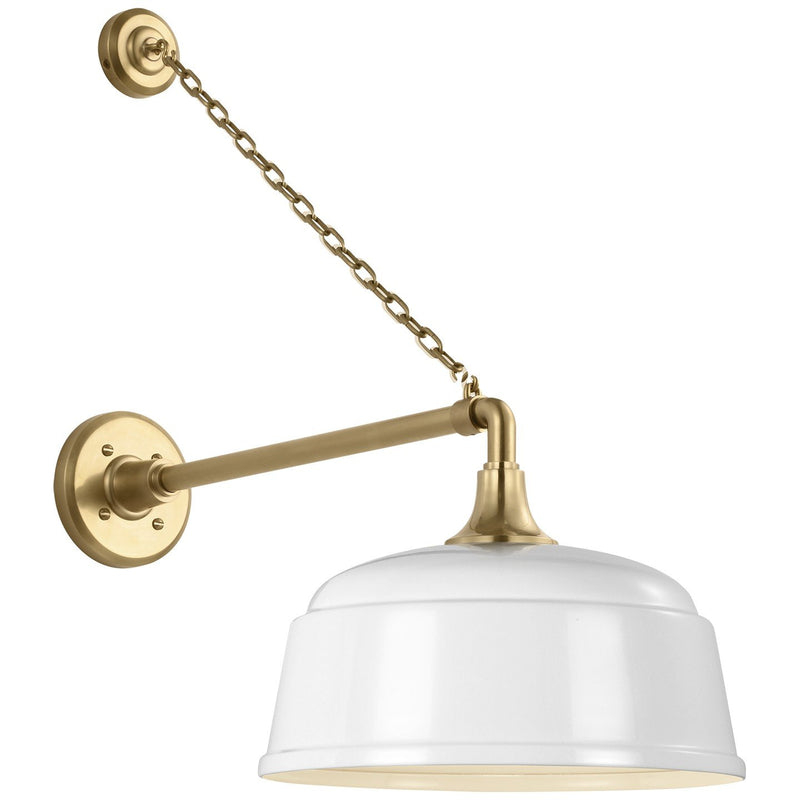 Academy Anchored Mack 17.5" Barn Light Outdoor Wall Lantern in Hand-Rubbed Antique Brass
