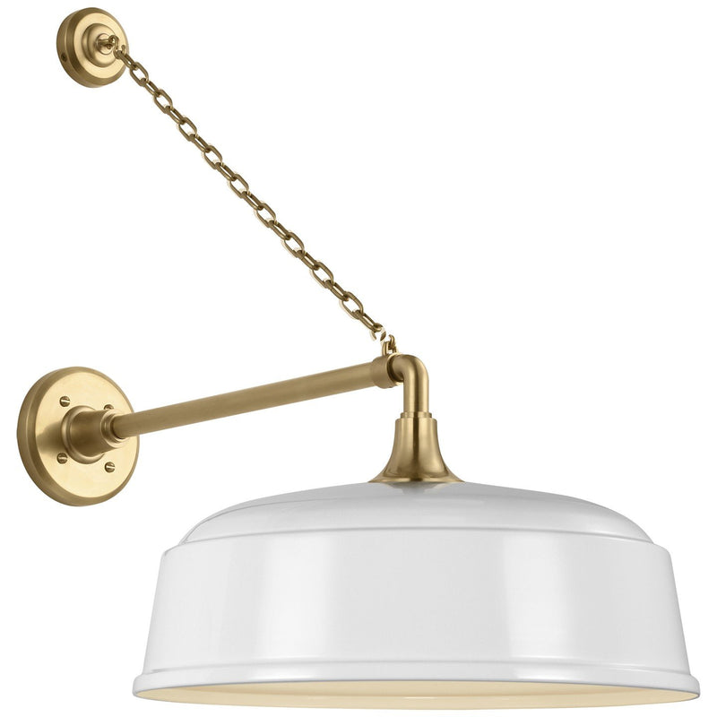 Academy Anchored Mack 17.5" Barn Light Outdoor Wall Lantern in Hand-Rubbed Antique Brass