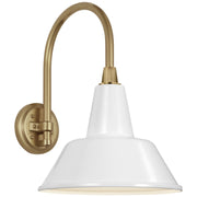 Academy Arched Mack 11" Barn Light Outdoor Wall Lantern in Hand-Rubbed Antique Brass