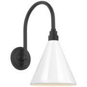 Academy Arched Mack 11" Barn Light Outdoor Wall Lantern in Matte Black