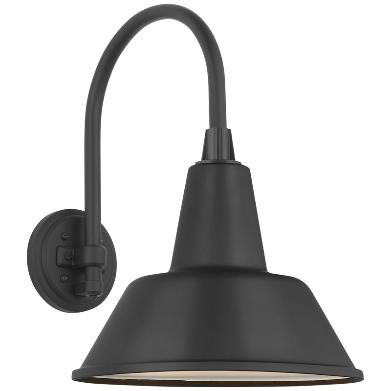Academy Arched Mack 11" Barn Light Outdoor Wall Lantern in Matte Black