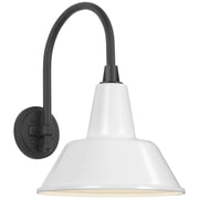 Academy Arched Mack 11" Barn Light Outdoor Wall Lantern in Matte Black