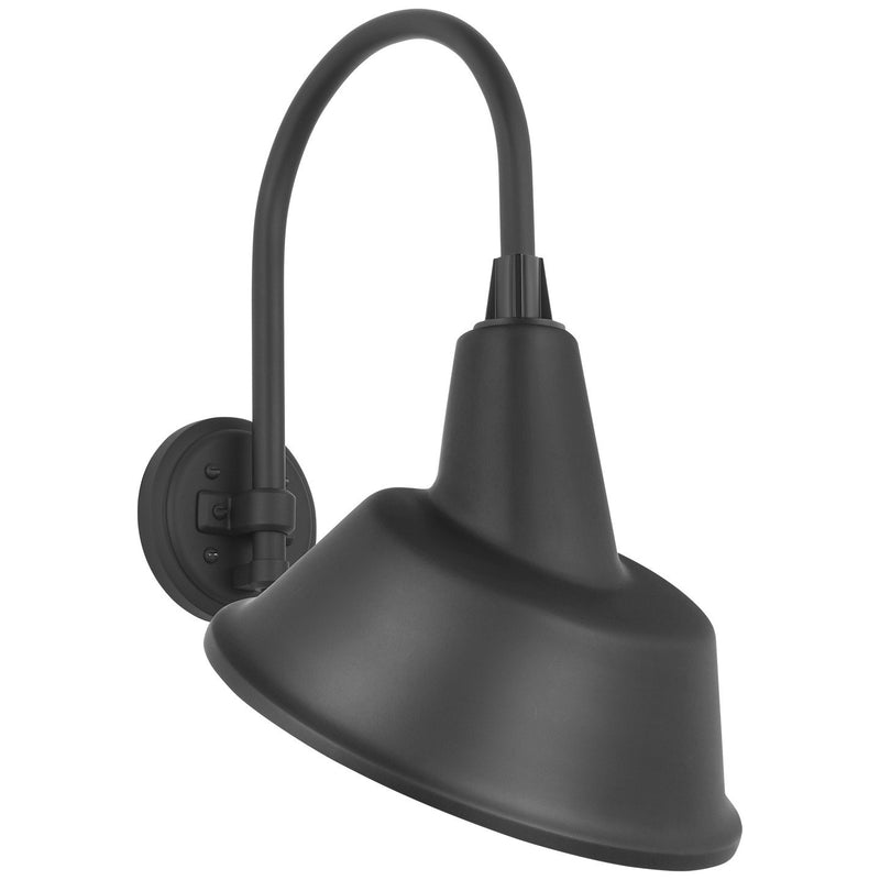 Academy Arched Mack 11" Barn Light Outdoor Wall Lantern in Matte Black