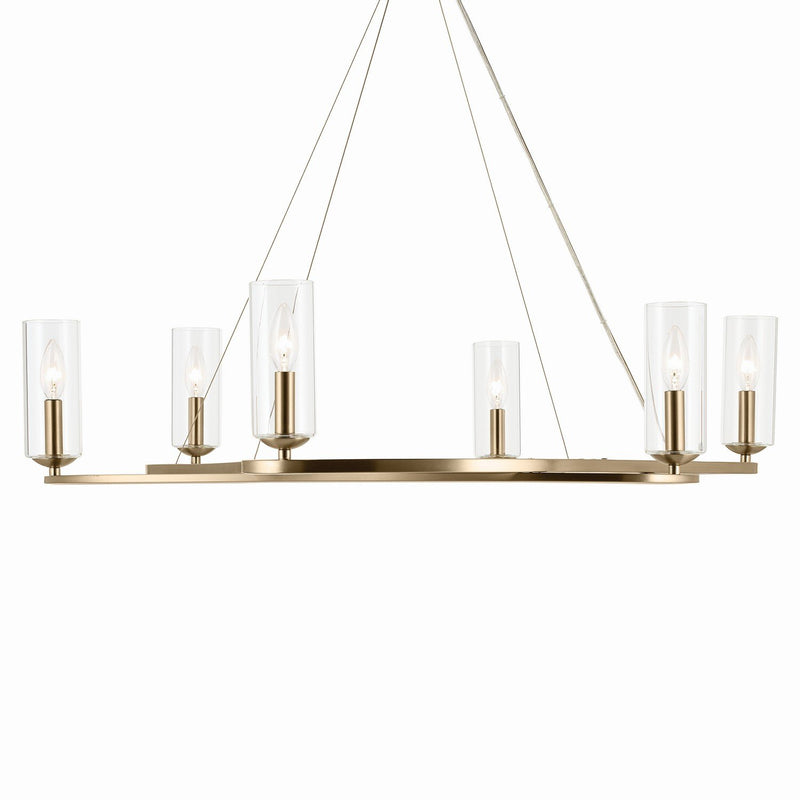 Harpin 6-Light Chandelier in Champagne Bronze