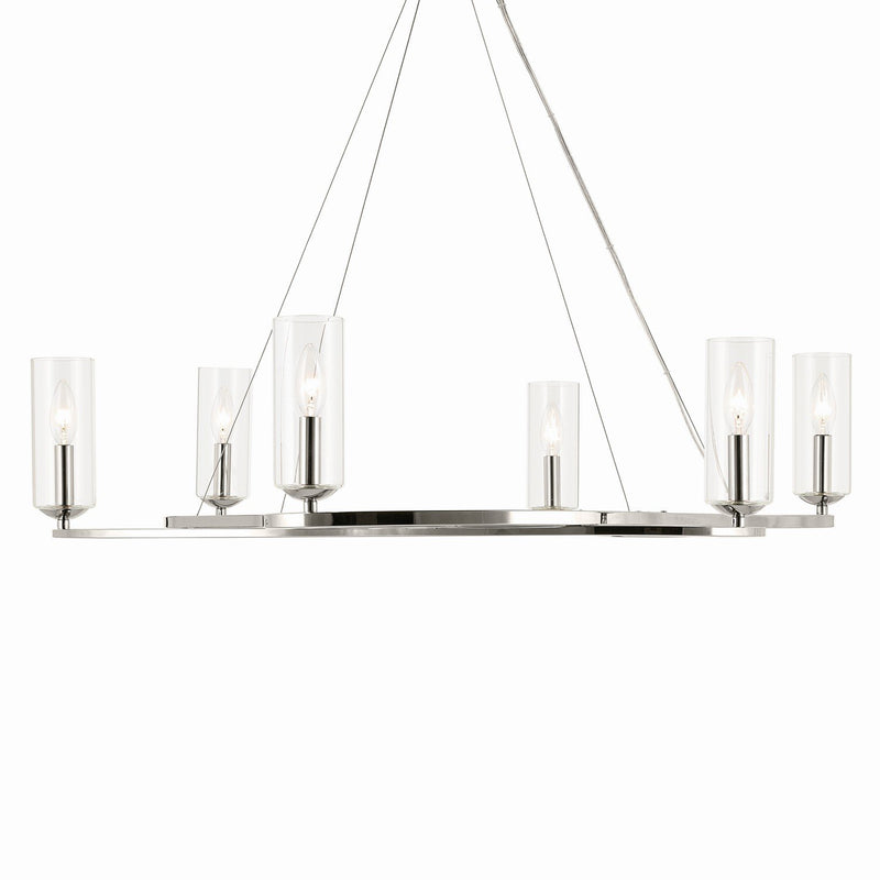 Harpin 6-Light Chandelier in Polished Nickel