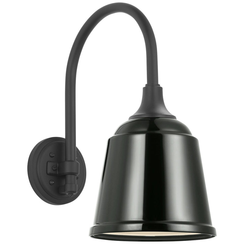 Academy Arched Mack 11" Barn Light Outdoor Wall Lantern in Matte Black