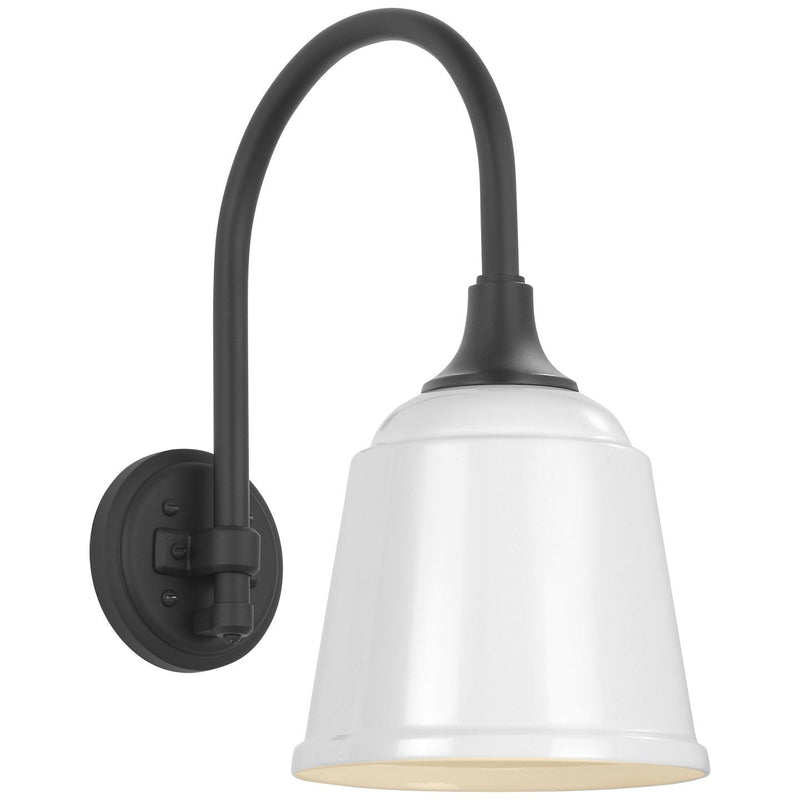 Academy Arched Mack 11" Barn Light Outdoor Wall Lantern in Matte Black