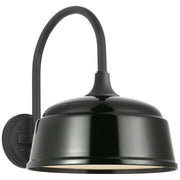 Academy Arched Mack 11" Barn Light Outdoor Wall Lantern in Matte Black