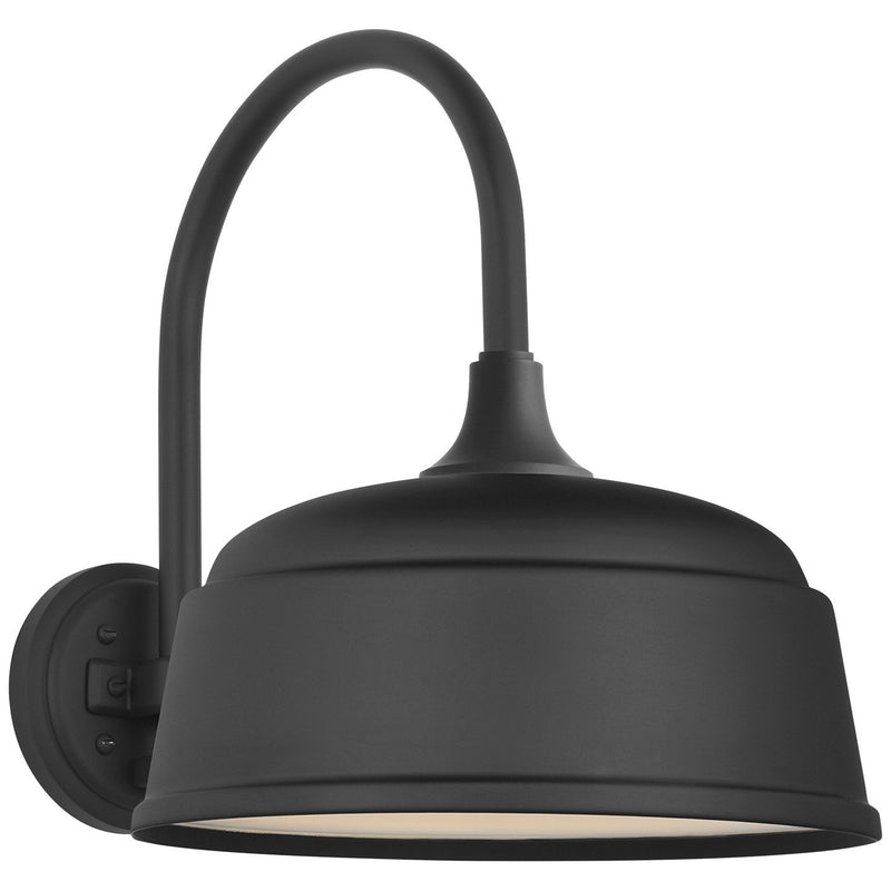 Academy Arched Mack 11" Barn Light Outdoor Wall Lantern in Matte Black