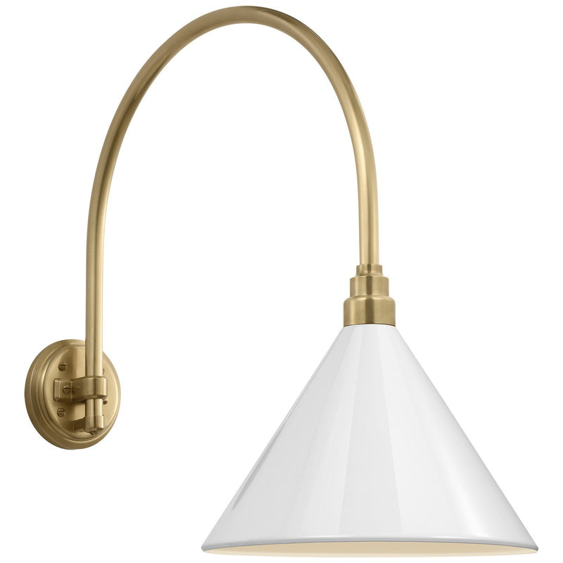Academy Arched Mack 19.5" Barn Light Outdoor Wall Lantern in Hand-Rubbed Antique Brass