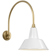 Academy Arched Mack 19.5" Barn Light Outdoor Wall Lantern in Hand-Rubbed Antique Brass