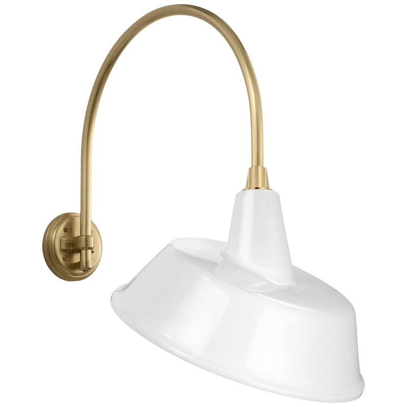 Academy Arched Mack 19.5" Barn Light Outdoor Wall Lantern in Hand-Rubbed Antique Brass