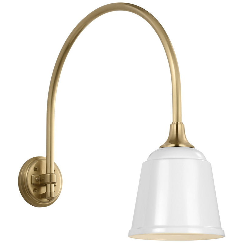 Academy Arched Mack 19.5" Barn Light Outdoor Wall Lantern in Hand-Rubbed Antique Brass