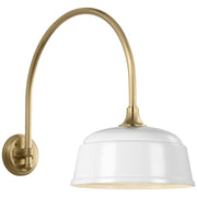 Academy Arched Mack 19.5" Barn Light Outdoor Wall Lantern in Hand-Rubbed Antique Brass
