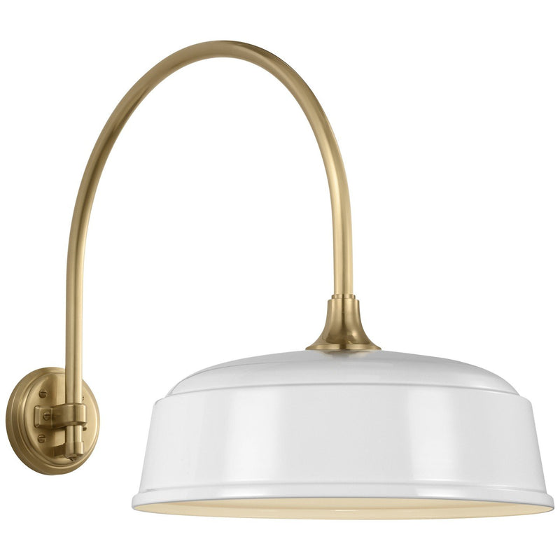 Academy Arched Mack 19.5" Barn Light Outdoor Wall Lantern in Hand-Rubbed Antique Brass