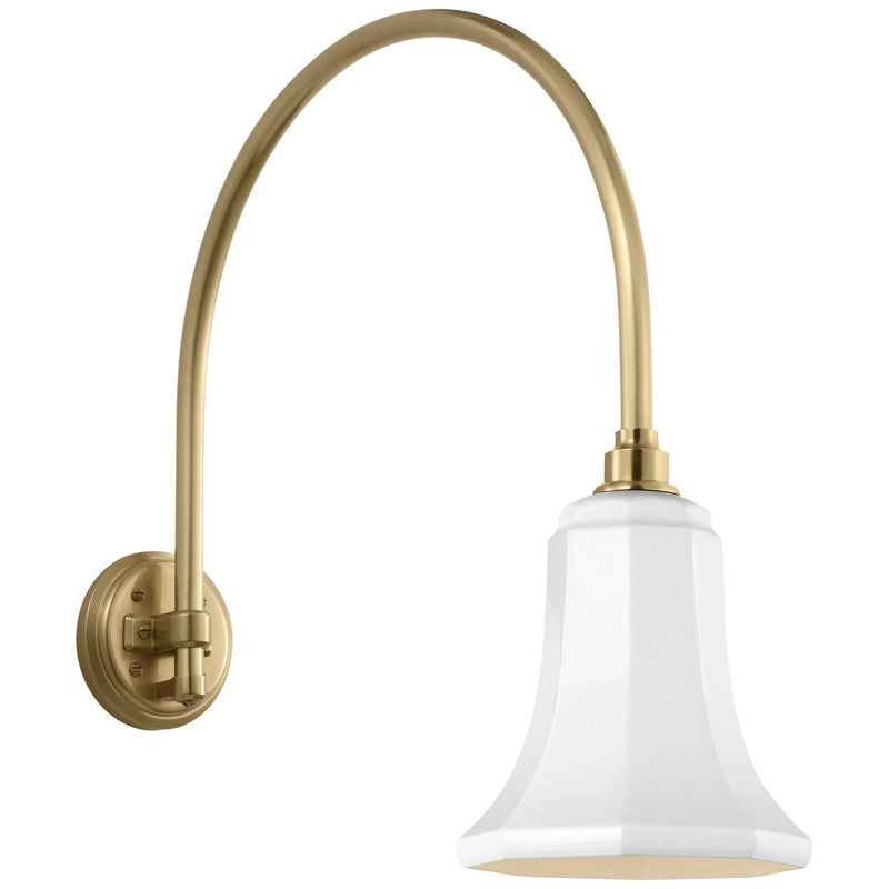 Academy Arched Mack 19.5" Barn Light Outdoor Wall Lantern in Hand-Rubbed Antique Brass