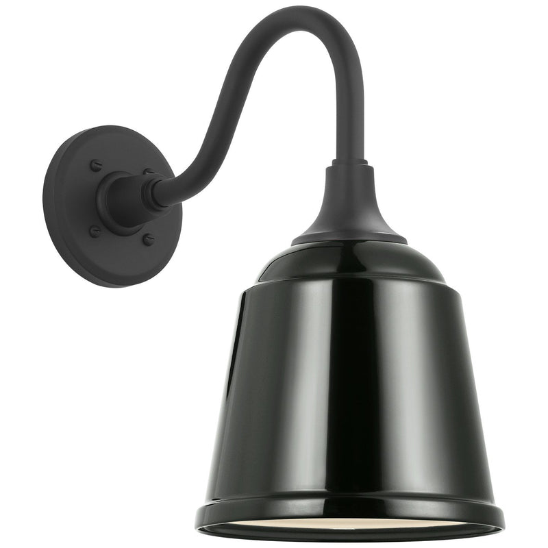 Academy Flynn 11" Barn Light Outdoor Wall Lantern in Matte Black
