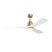 Volos II 54" Ceiling Fan with Light in Champagne Bronze