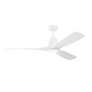 Volos II 54" Ceiling Fan with Light in Matte White