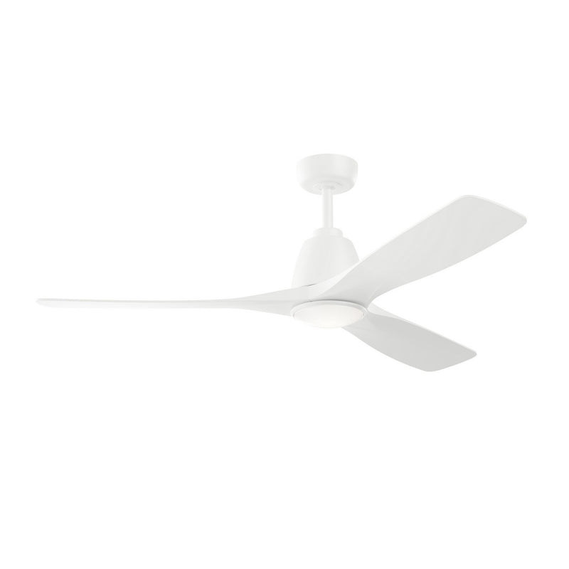 Volos II 54" Ceiling Fan with Light in Matte White