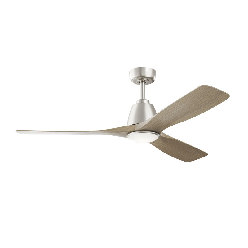 Volos II 54" Ceiling Fan with Light in Brushed Nickel