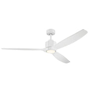 Calyx 60" Ceiling Fan with Light in Matte White