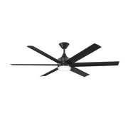 Solen 65" Outdoor Ceiling Fan with Light in Matte Black
