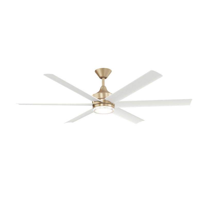 Solen 65" Outdoor Ceiling Fan with Light in Champagne Bronze