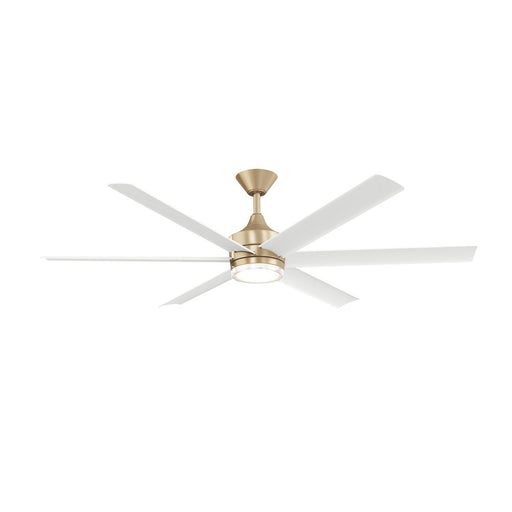 Solen 65" Outdoor Ceiling Fan with Light in Champagne Bronze