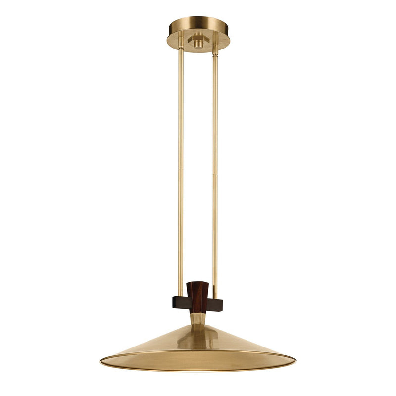 Tenon 20" Pendant in Lacquered Brass