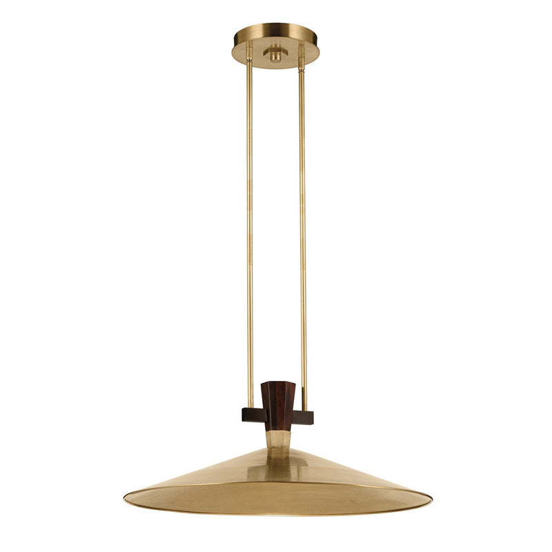 Tenon 28" Pendant in Lacquered Brass