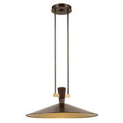 Tenon 28" Pendant in Lacquered Bronze